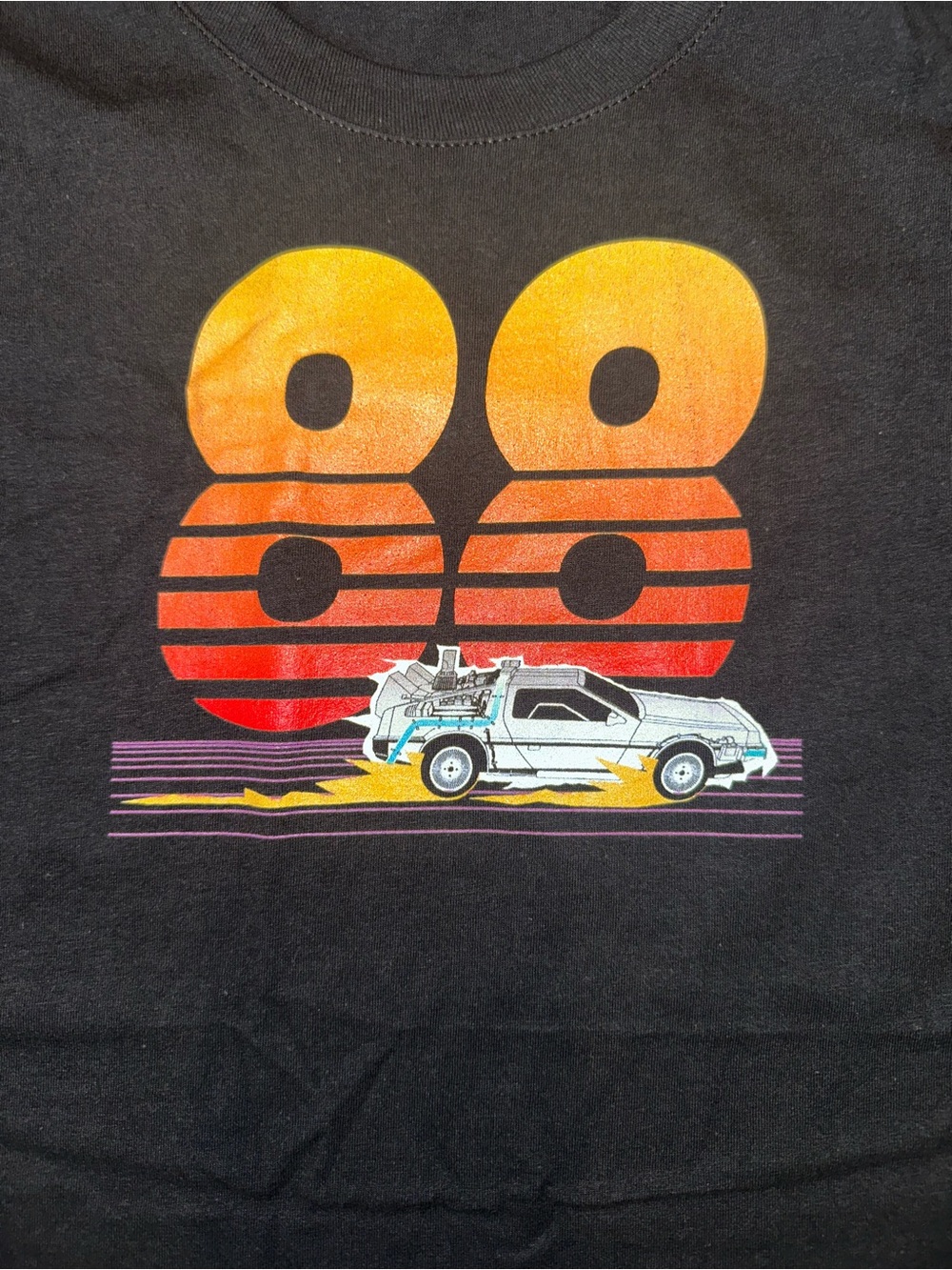 NWT - Retro 80s Graphic Tee Shirt - DeLorean Back to the Future 1980s - Size S - Picture 3 of 8